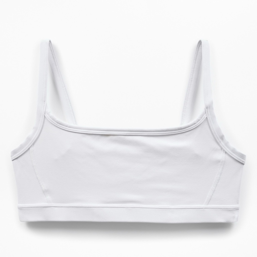 Athleta White Square Neck Bra D-DD | Size Medium
